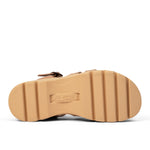 Outsole view of the KURU LOMA Jarvi Women's Sandal in Toffee-Sand, showing the KURUSOLE tread.
