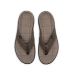 Top-down view of the KURU MOMENT Flip Men's Flip-Flop in Espresso Brown-Warmstone.