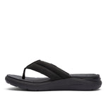 Inner side view of the KURU MOMENT Flip Men's Flip-Flop in Jet Black.