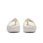 Back heel view of the KURU MOMENT Flip Women's Flip-Flop in Ecru.