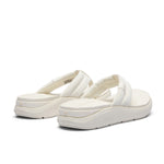 Close-up of the heel cup on the KURU MOMENT Flip Women's Flip-Flop in Ecru.