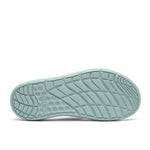 Outsole view of the KURU MOMENT Flip Women's Flip-Flop in Safari Green, showing the KURUSOLE tread.