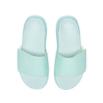 Top-down view of the KURU MOMENT Women's Sandal in Aqua Frost.