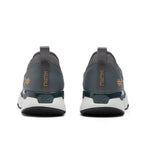 Back heel view of the KURU QUANTUM 2 Slip-On Men's Slip-On Sneaker in Lead Gray-Dove Gray.
