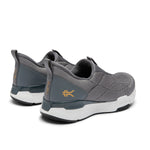 Close-up of the heel cup on the KURU QUANTUM 2 Slip-On Men's Slip-On Sneaker in Lead Gray-Dove Gray.