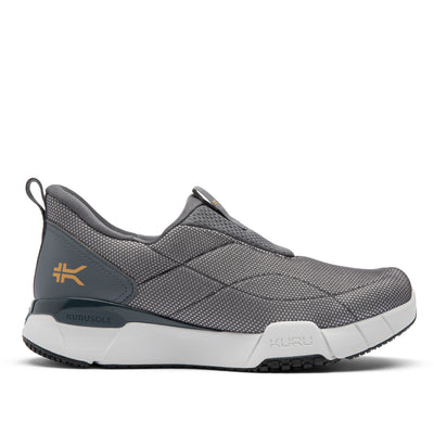 KURU QUANTUM 2 Slip-On Men's Slip-On Sneaker in Lead Gray-Dove Gray.