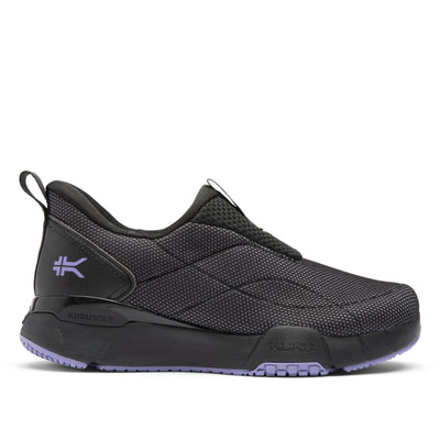 KURU QUANTUM 2 Slip-On Women's Slip-On Sneaker in Jet Black-Purple Haze.