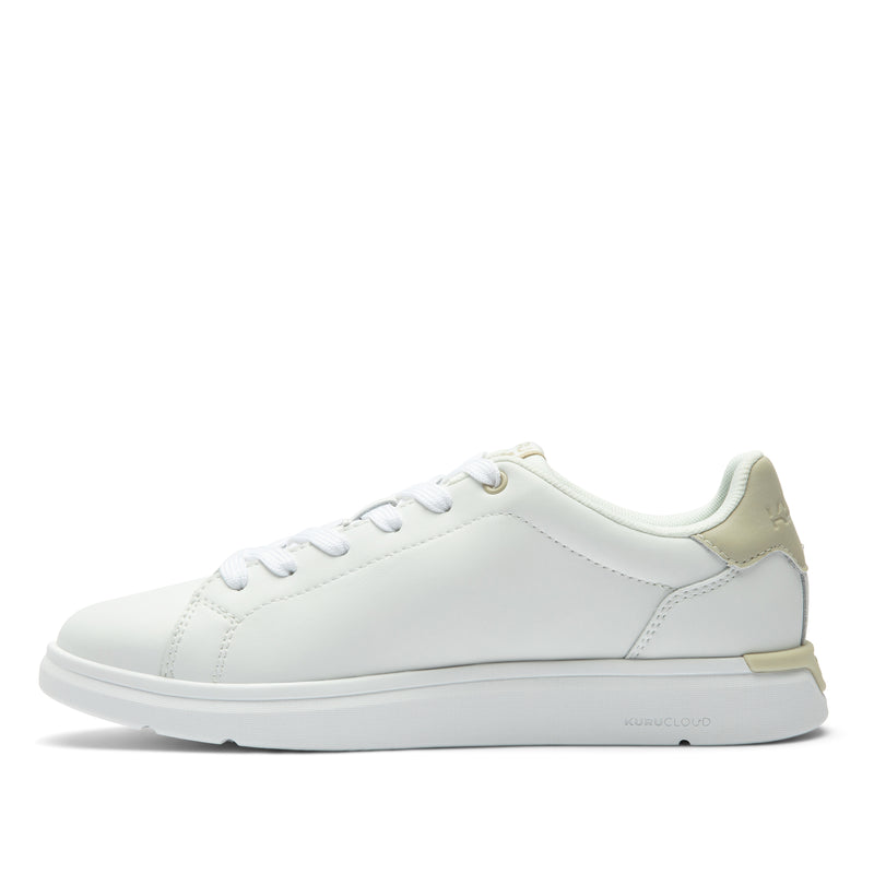 Inner side view of the KURU ROAM 2 Unisex Sneaker in Bright White-Sand.