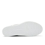 Outsole view of the KURU ROAM 2 Unisex Sneaker in Jet Black-Bright White, showing the KURUSOLE tread.
