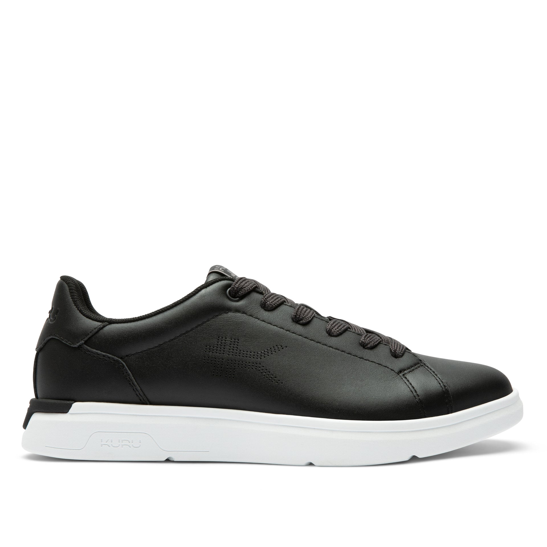 KURU ROAM 2 Unisex Sneaker in Jet Black-Bright White.
