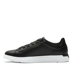 Inner side view of the KURU ROAM 2 Unisex Sneaker in Jet Black-Bright White.