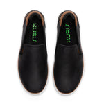 Top-down view of the KURU ROAM 2 Atla Women's Sneaker in Jet Black-Cognac Brown.