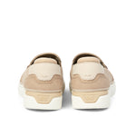 Back heel view of the KURU ROAM 2 Atla Women's Sneaker in Sand-Ecru.