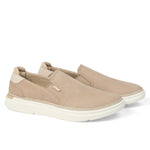 Pair of KURU ROAM 2 Atla Women's Sneaker in Sand-Ecru, angled view.
