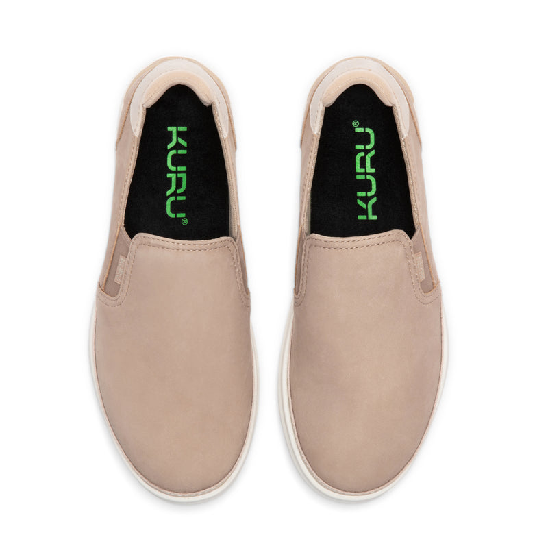 Top-down view of the KURU ROAM 2 Atla Women's Sneaker in Sand-Ecru.