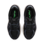Top-down view of the KURU SURGE Unisex Sneaker in Jet Black-Bone Gray.