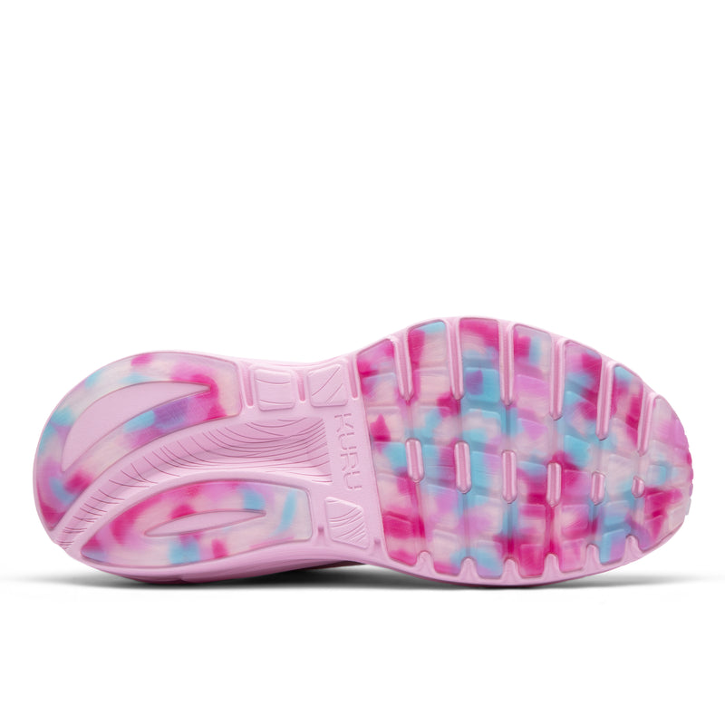 Outsole view of the KURU TRIPLE MAX Ion Women's Sneaker in Watermelon Slush, showing the KURUSOLE tread.