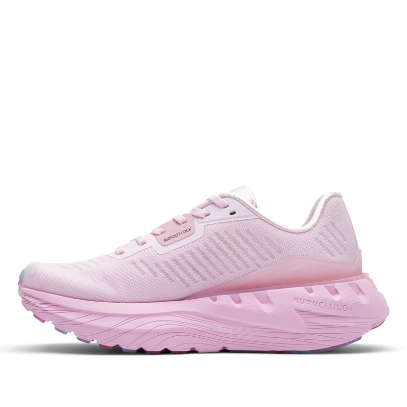 Inner side view of the KURU TRIPLE MAX Ion Women's Sneaker in Watermelon Slush.