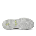 Outsole view of the KURU VELOCITY Men's Sneaker in Bright White-Limelight, showing the KURUSOLE tread.