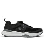 KURU VELOCITY Men's Sneaker in Jet Black-Charcoal Gray.