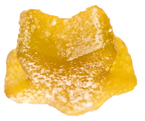 Yellow gummy candy for sweet relief, featured in KURU's Gummy Sweet Relief collection.